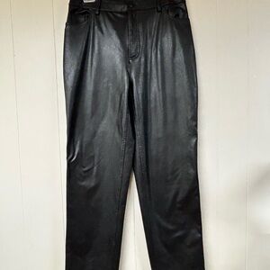 Women’s small faux leather stretch pants